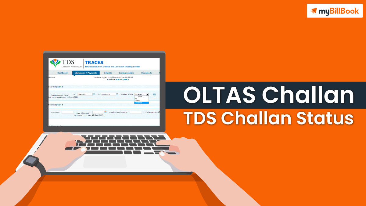 oltas challan tds challan status