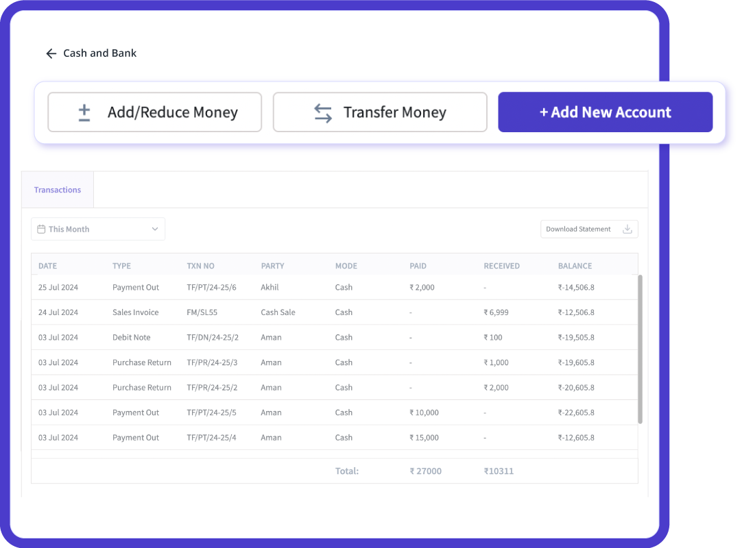 Cash flow management