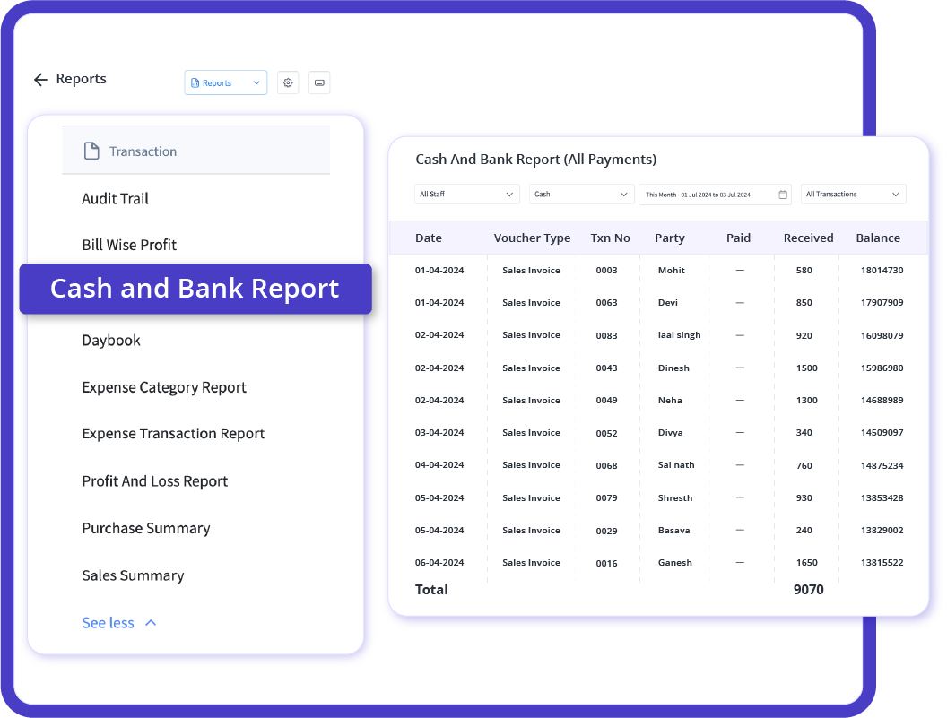 bookkeeping and cash flow management