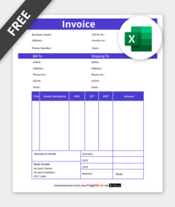 invoice format in excel