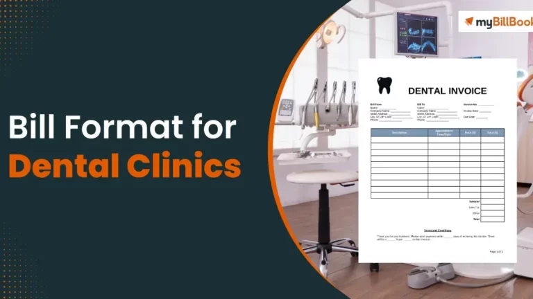 bill format for dental clinics