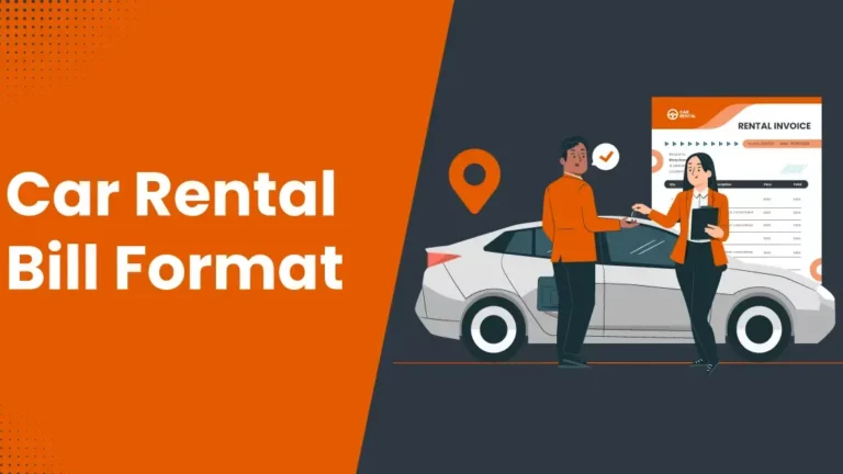 car rental bill format