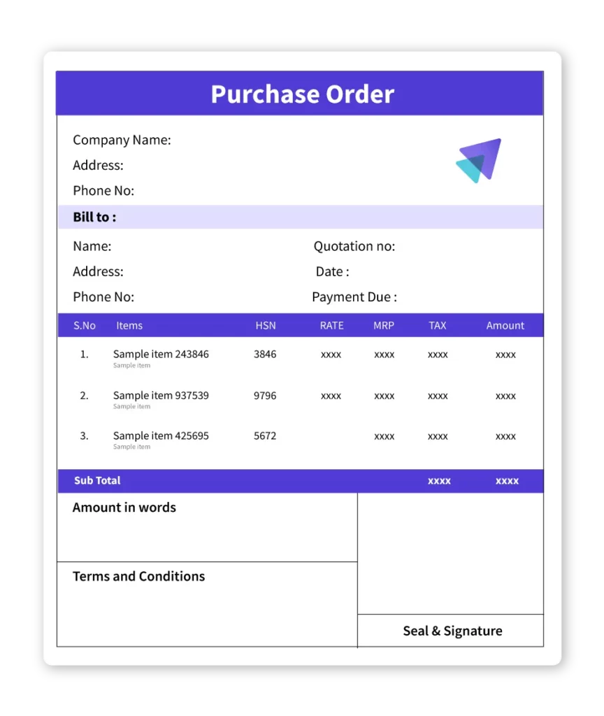 purchase order