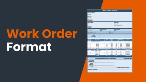 Work Order Format